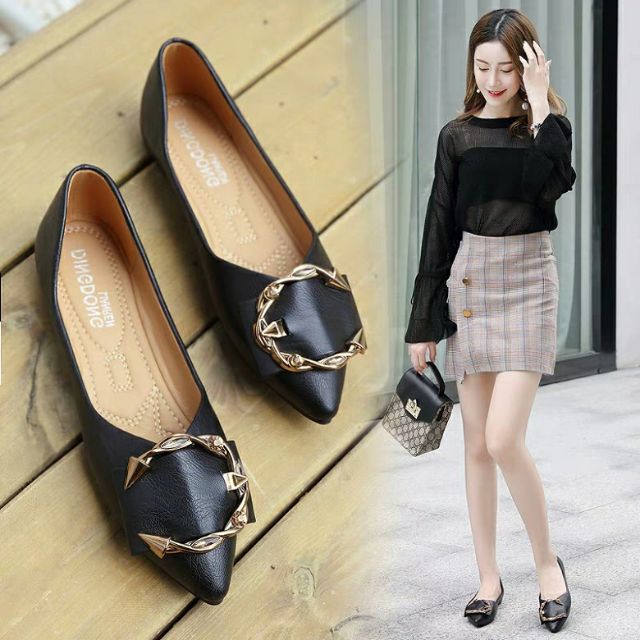 Giày big size 40-43 đế bằng mũi nhọn | BigBuy360 - bigbuy360.vn