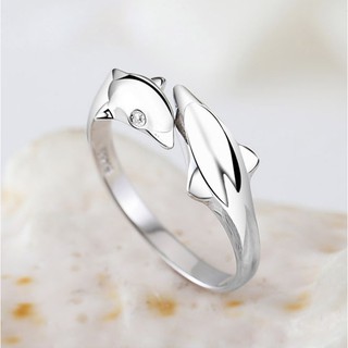 Nhẫn Bạc Nữ Cá Heo Siêu Dễ Thương W2_CAHEO_NHAN