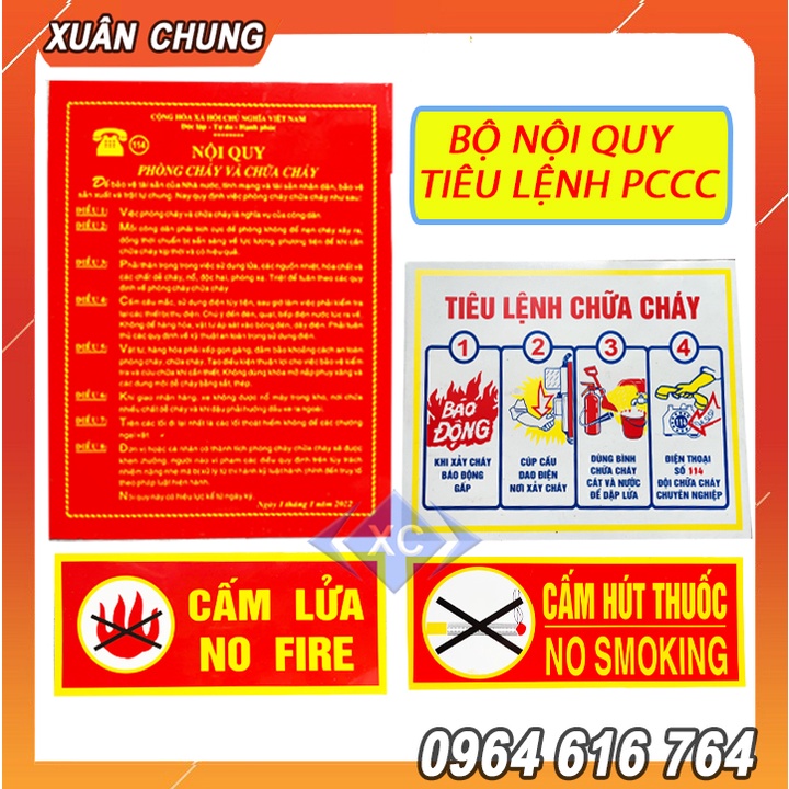 Bộ Nội Quy Tiêu Lệnh PCCC