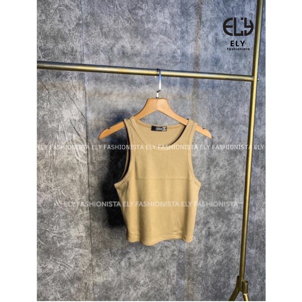Áo croptop 3 lỗ nữ thun tăm CAO CẤP co giãn tốt ôm sát body tôn dáng- ELY206