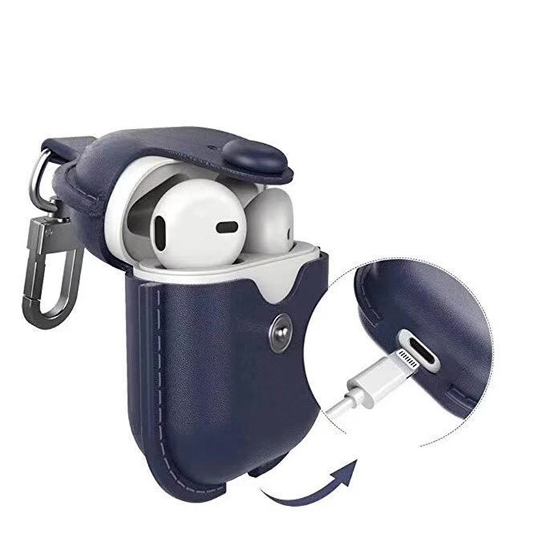 Vỏ Bảo Vệ Hộp Sạc Tai Nghe AirPodsPro2 AirPodsPro 2 Bằng Da In Logo Thương Mại Thời Trang Sang Trọng