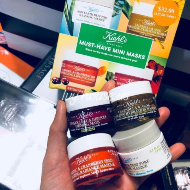 Kiehl's Set 4 mặt nạ (14ml x4 Bill Mỹ)