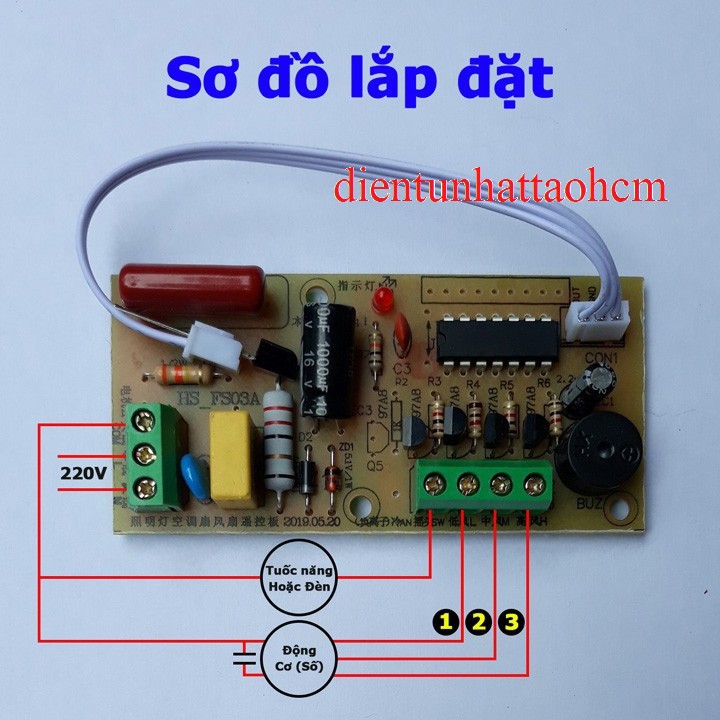 BỘ MẠCH ĐIỀU KHIỂN QUẠT TỪ XA BIẾN QUẠT THƯỜNG THÀNH QUẠT ĐIỀU KHIỂN TỪ XA