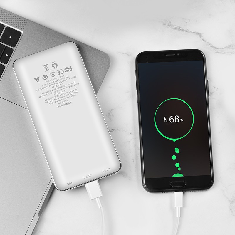 Sạc Dự Phòng Hoco J39 10000mAh hỗ trợ Sạc Nhanh QC3.0 và Power Delivery, nhỏ gọn tiện lợi