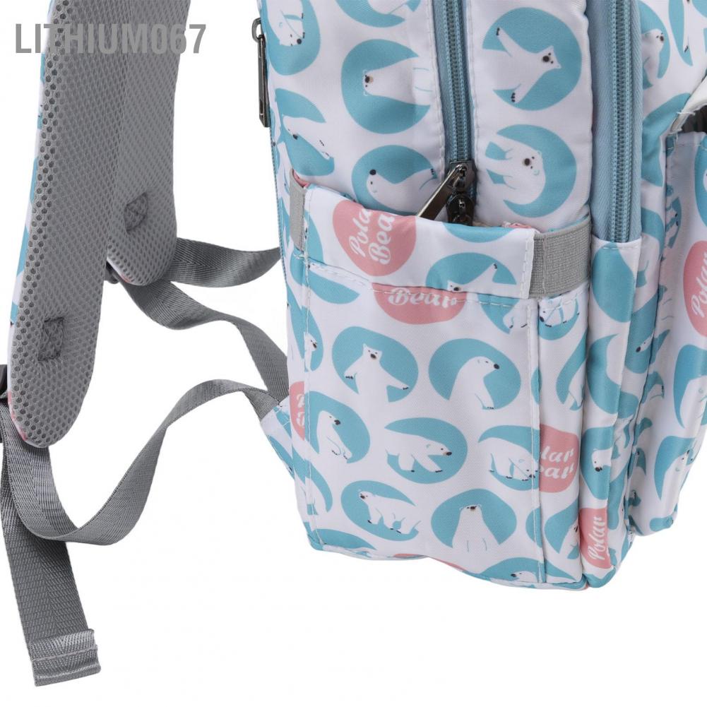 Lithium067 Lithium067 Balo Mummy Đa chức năng Dung lượng lớn Túi đựng tã thời trang di động Nylon chống thấm nước cho bé