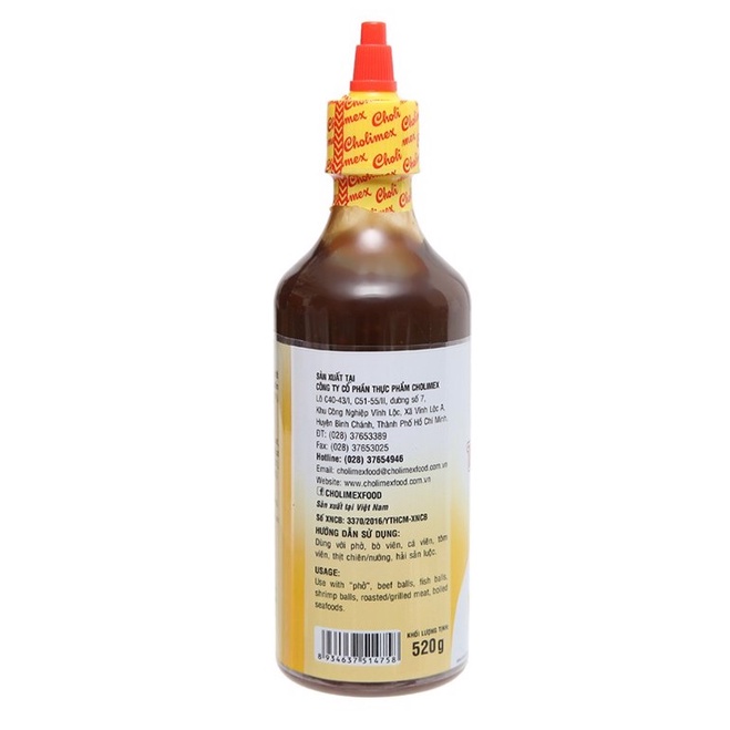 COMBO 2 Tương Đen CHOLIMEX 520G/Chai thích hợp chấm kèm với nhiều món ăn, đặc biệt là phở