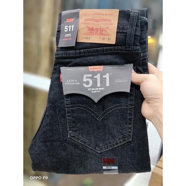 Quần jean nam ống đứng màu đen xám Hải An Jeans