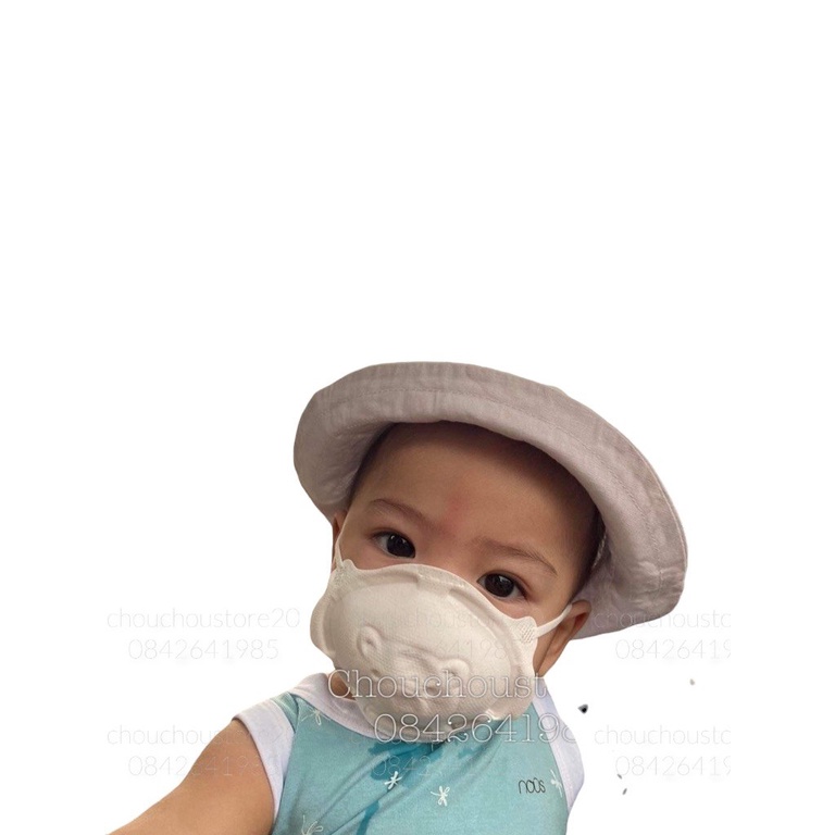 [SẴN] 1 Thùng 12 Túi (1 túi 3 chiếc) Khẩu Trang Gấu UNI MASK Trẻ Em 3D Cho Bé Từ 1 đến 3 Tuổi Quai Đeo Co Điều Chỉnh
