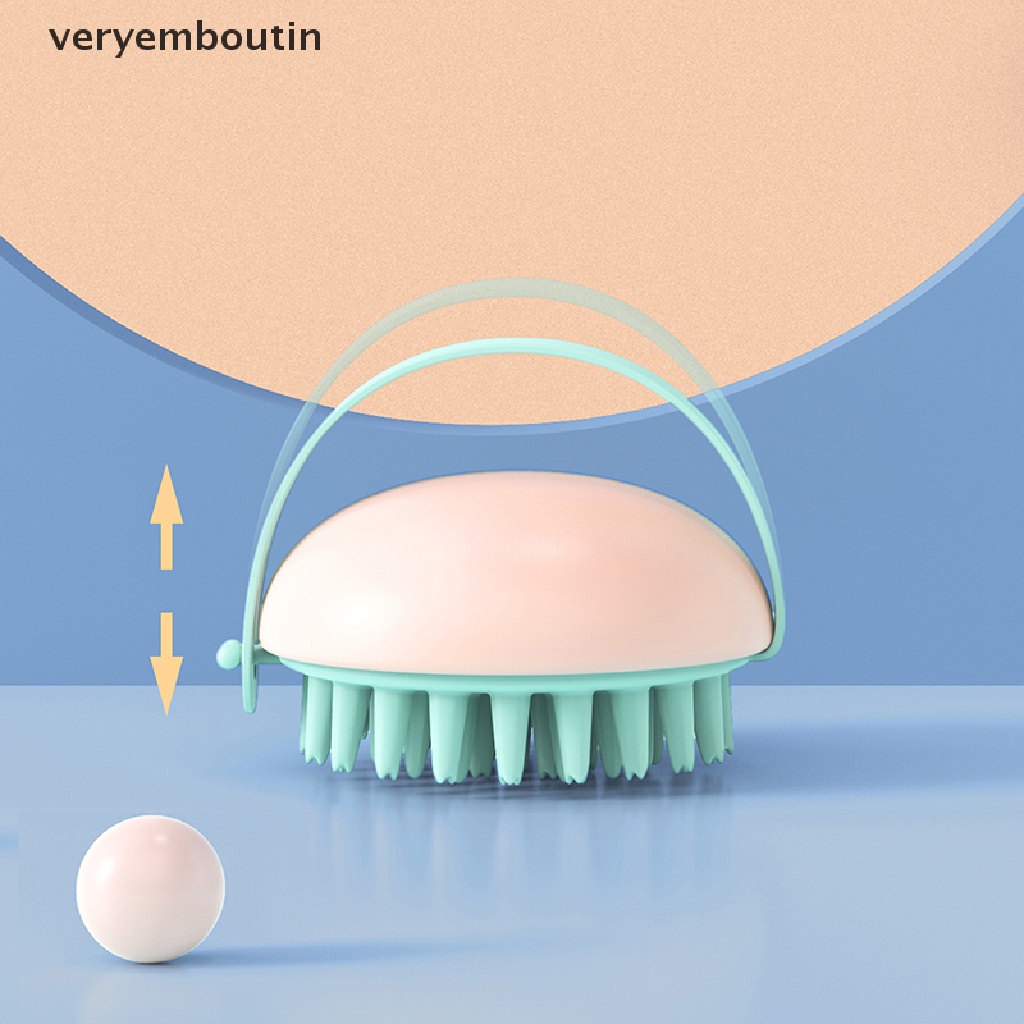 Lược Chải Tóc Massage Da Đầu Bằng Silicone Dùng Được Cả Dạng Ướt &amp; Khô