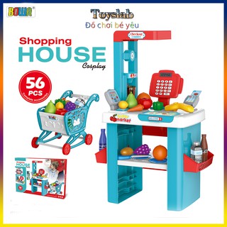 [Toyslab] Đồ chơi nhập vai quầy thanh toán cho bé BOWA 8762 : Đồ chơi quầy thanh toán 56 chi tiết, có dùng pin
