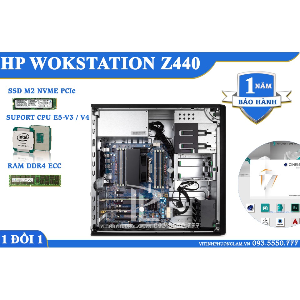 MÁY TRẠM HP WOKSTATION Z440, HỖ TRỢ CPU XEON E5-V3/V4, RAM ECC DDR4