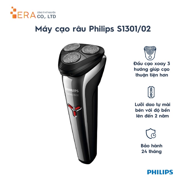 Máy cạo râu khô và ướt Philips S1301/02 - Hàng chính hãng