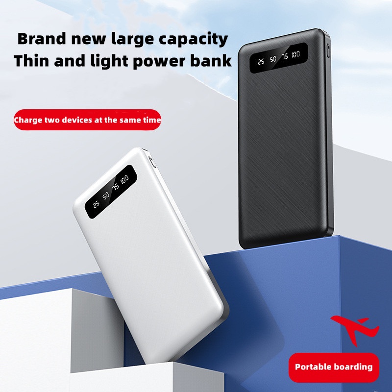 Pin Sạc Dự Phòng 10000mAh Mini Màn Hình Kỹ Thuật Số Sáng Tạo Tiện Dụng