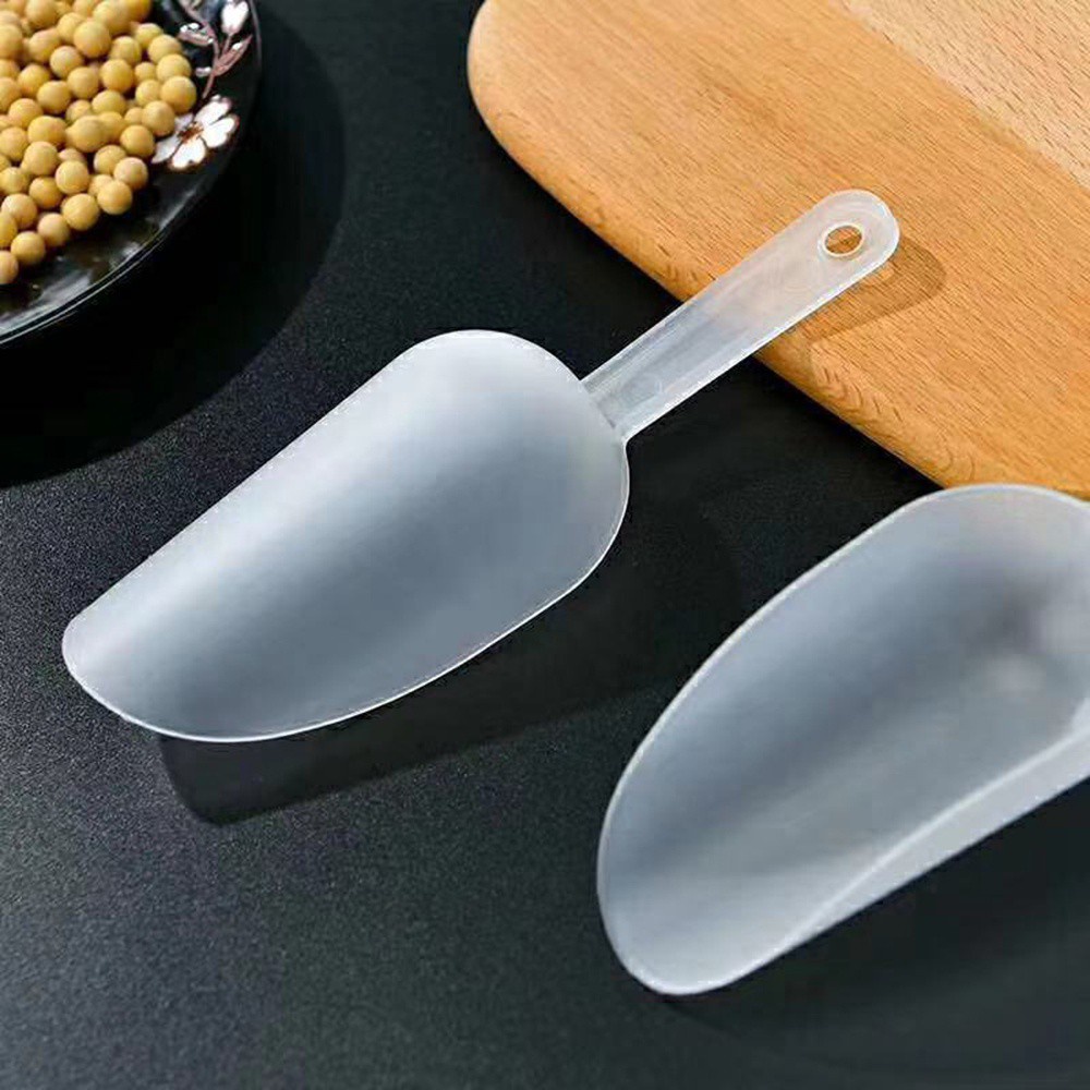 ELEGANT81 1/3 Pcs Measuring Scoops Protein Powder Ice Tray Shovel Ice Cream Rice Beans Sugar Kitchen Flour Candy Dessert Multifunctional for Party Dessert Buffet Weddings Clear Scoops