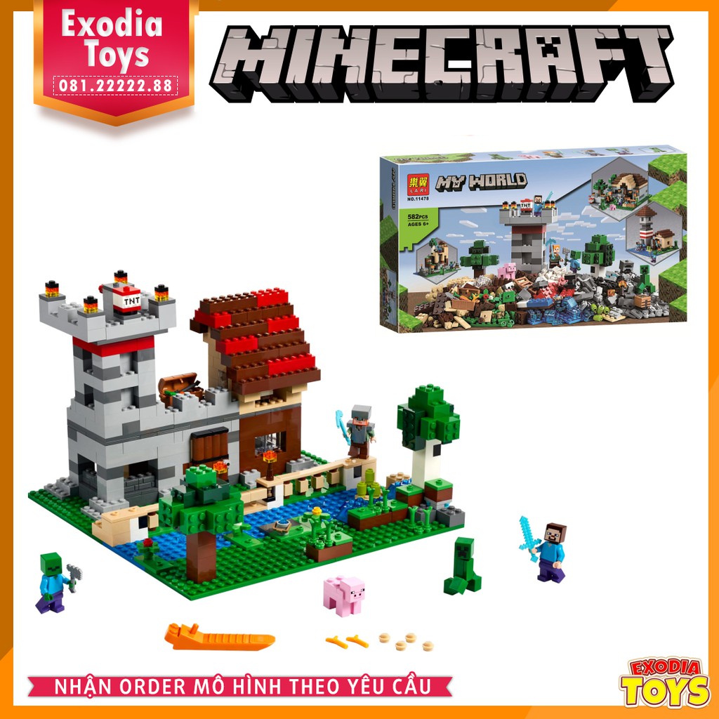 Xếp hình Minecraft Hộp Sáng Tạo The Crafting Box 3.0 - Đồ Chơi Lắp Ghép Sáng Tạo - BELA 11478 Lego Ideas 21161
