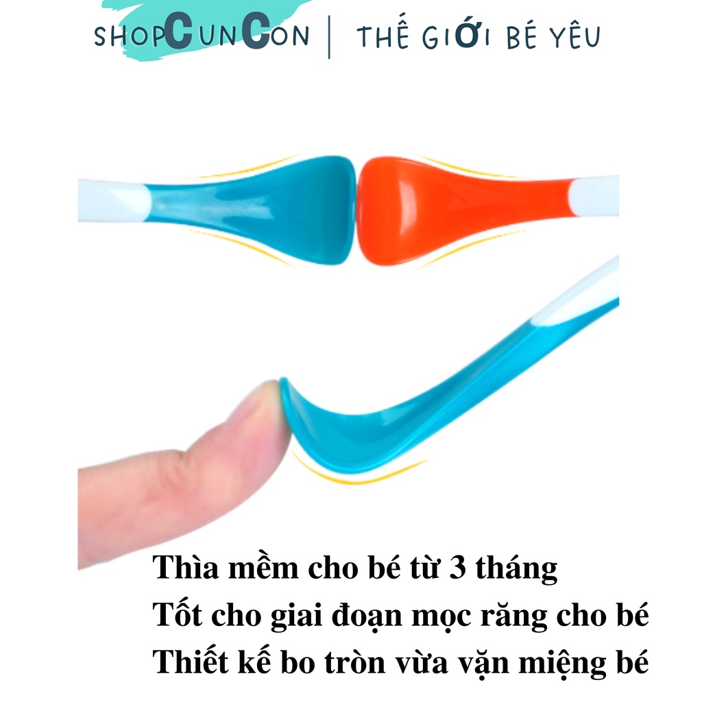 Thìa báo nóng Thìa báo nhiệt Nhật Kichilachi cho bé từ 3 tháng cảm ứng nhiệt độ, thìa ăn dặm báo nóng