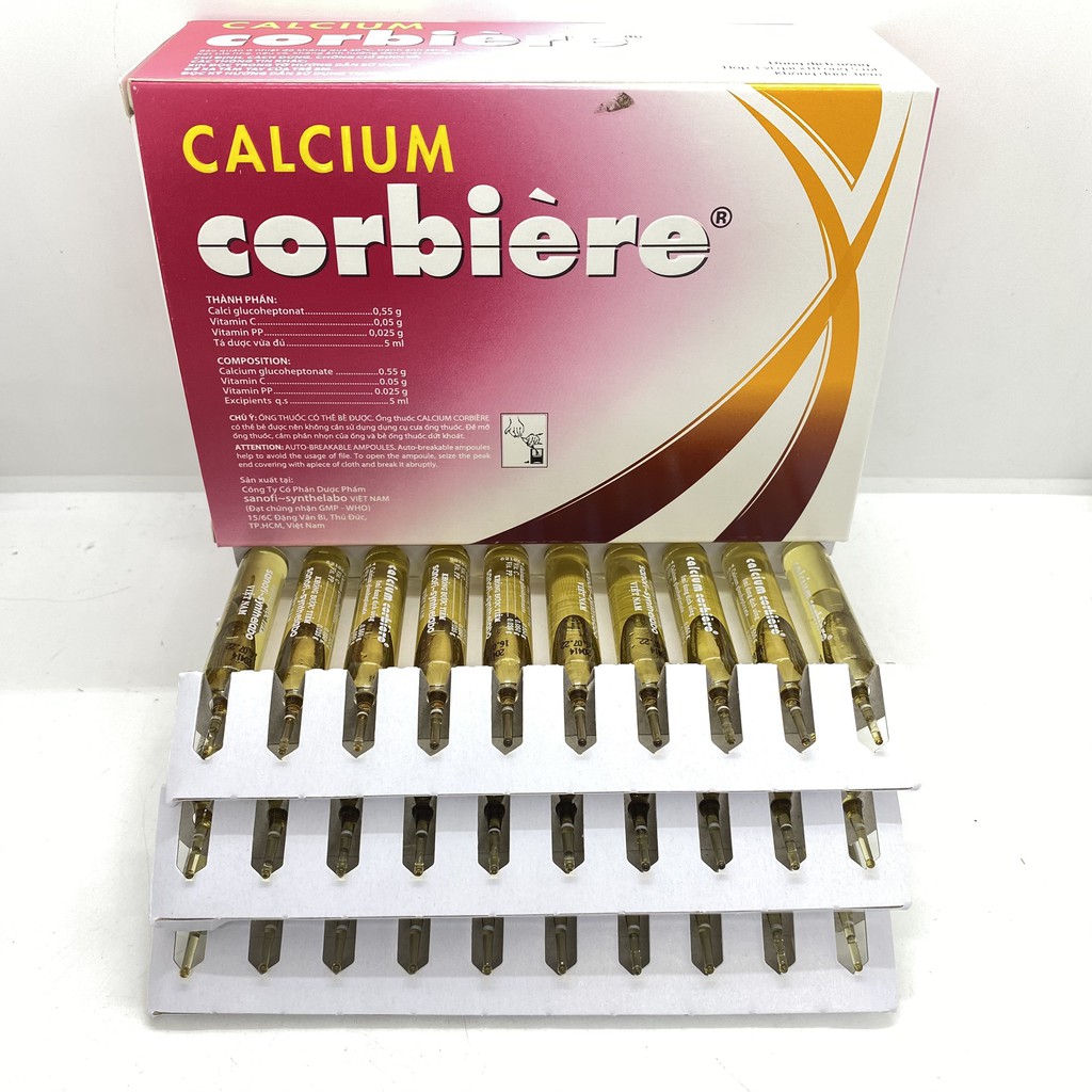 Calcium Corbiere 5ml & 10ml- Bổ sung canxi hộp 30 ống | Thế Giới Skin Care