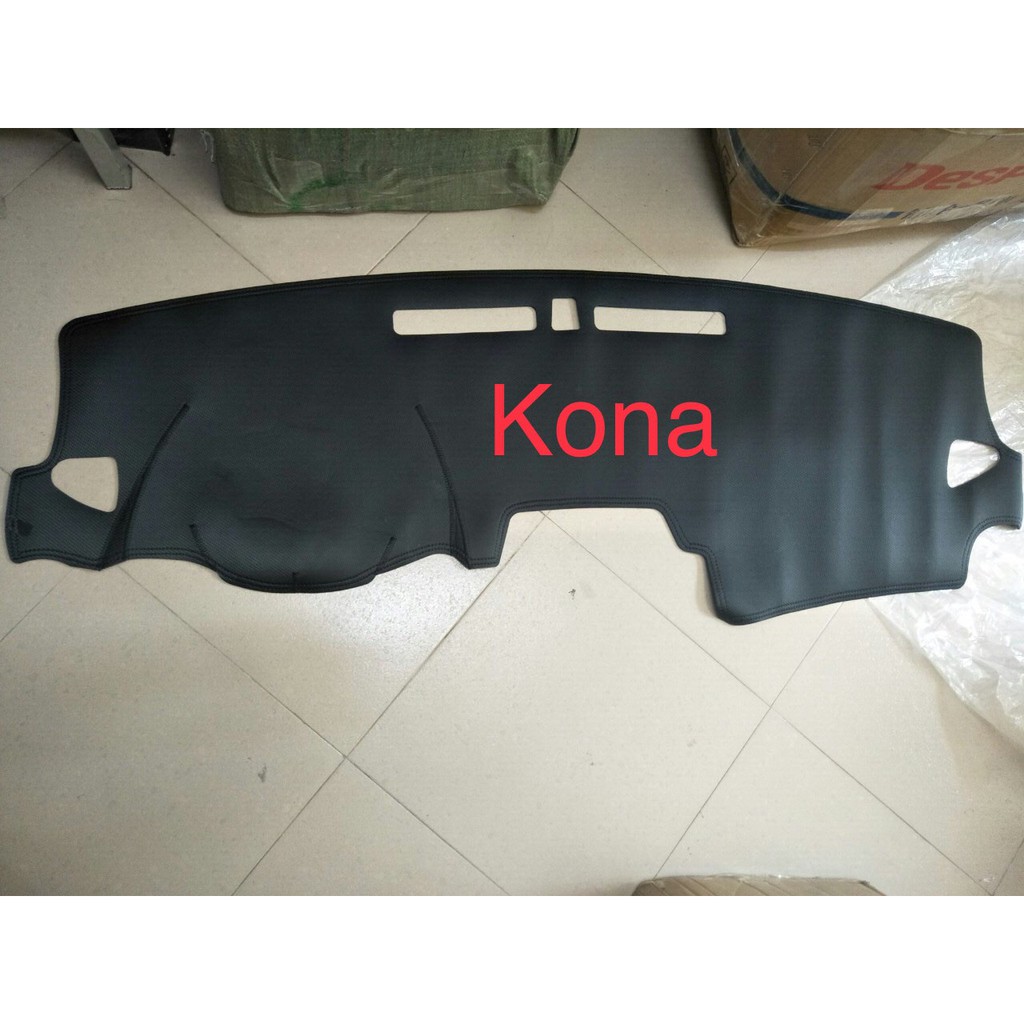 Thảm táp lô xe HUYNDAI KONA chất liệu NHUNG, VÂN DA CARBON CAO CẤP