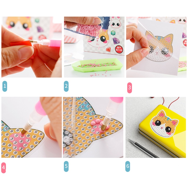 Bộ Đồ Chơi Hình Dán Tranh Đính Đá Siêu Dễ Thương Dành Cho Các Bé