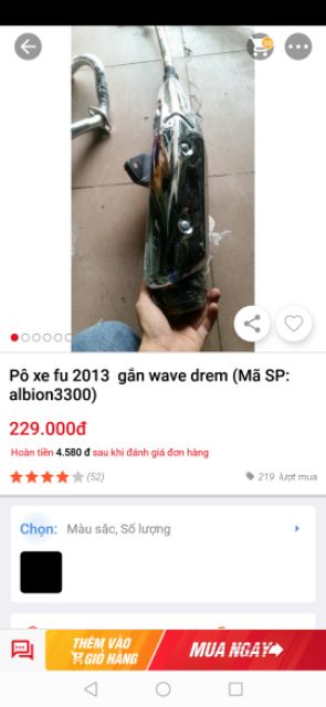 Pô xe may future 125 móc và êm gắn Dream Wave