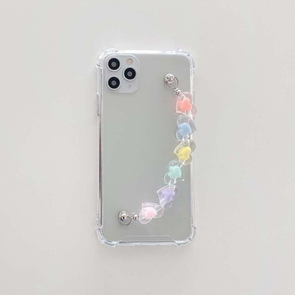Ốp Điện Thoại Bằng Acrylic Hình Ngôi Sao Năm Cánh Chống Rơi Phối Dây Xích Treo Trang Trí Điện Thoại