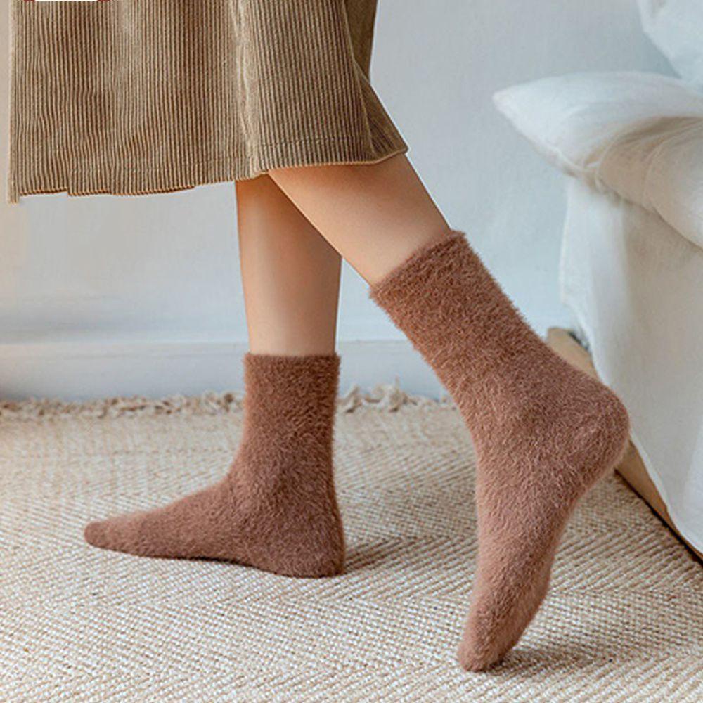 AROMA Vớ Dày Giữ Ấm Thoáng Khí Màu Trơn Thời Trang Cho Nữ