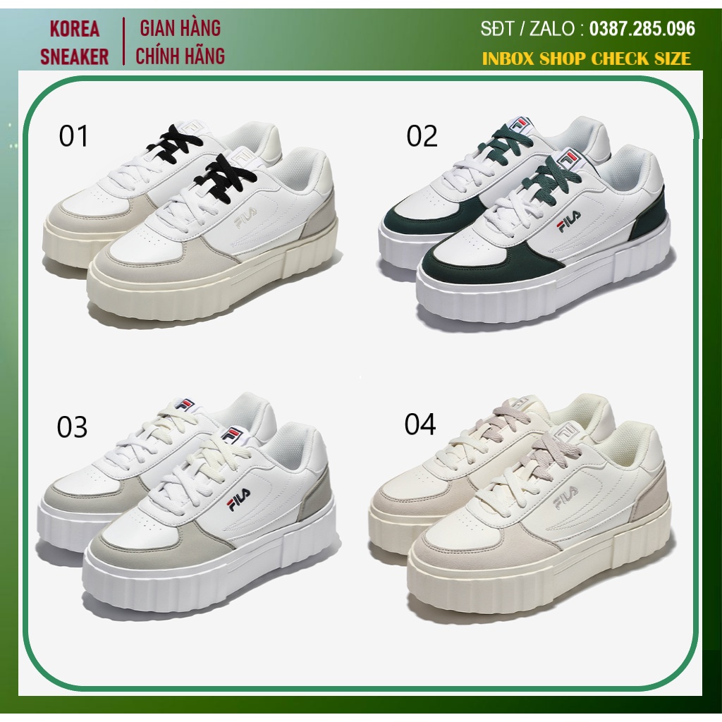 (AUTHENTIC) Giày Thể Thao 👉FILA DROP SHOT 💚 Hàn Quốc - Snecker Chính Hãng 100%