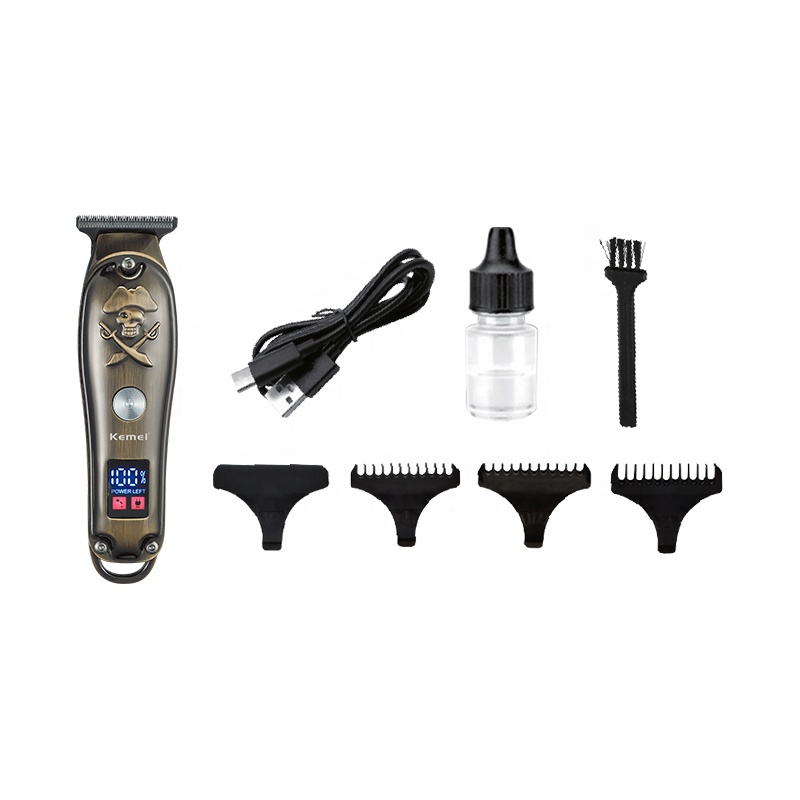 Tông đơ cắt tóc không dây KEMEI Zero đầu chữ T 0mm cho nam chất lượng cao