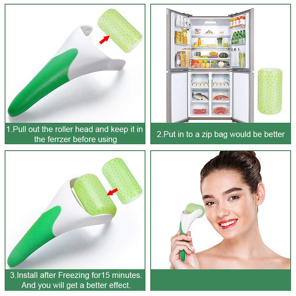 [Hàng mới về] Con lăn mát xa da mặt lạnh ngăn ngừa Mặt nếp nhăn Giảm Bọng Mắt - Quả Cầu Lạnh Massage