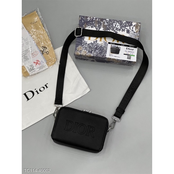 Túi đeo chéo dior logo dập sâu vào da hàng spf ful box TC114