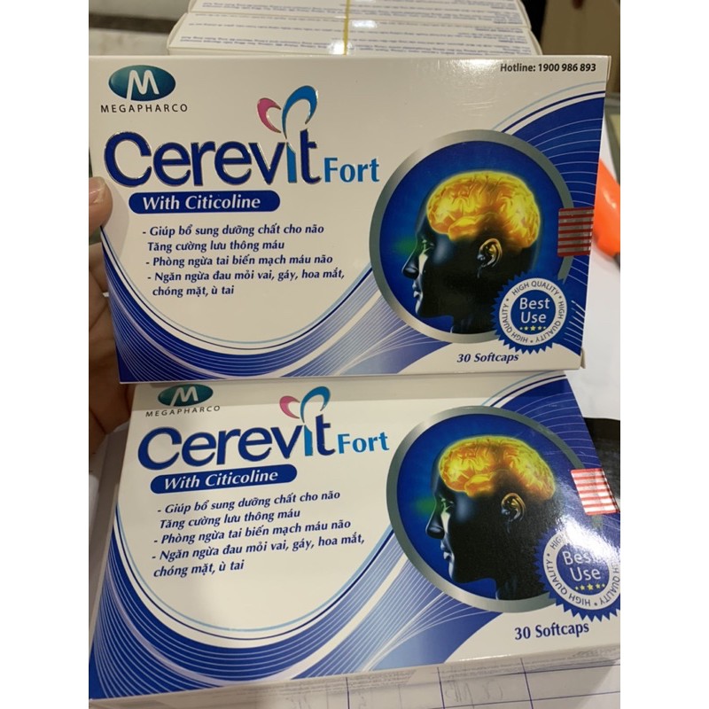 CEREVIT FORT- with coenzym q10- HOẠT HUYẾT DƯỠNG NÃO- TUẦN HOÀN MÁU NÃO