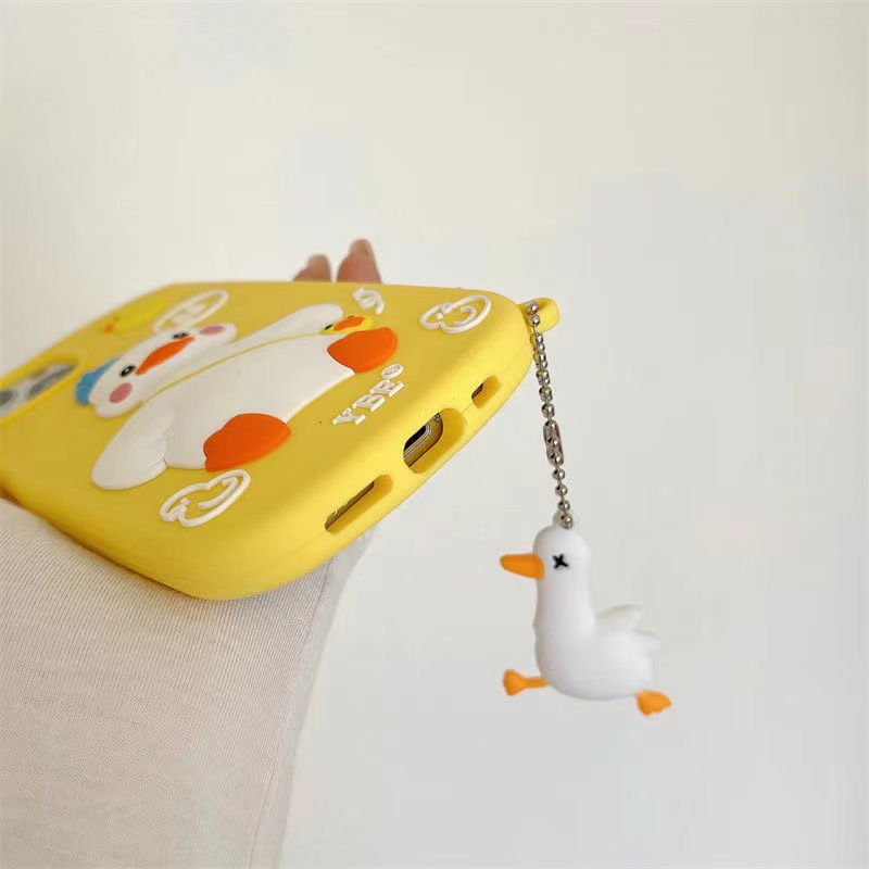Ốp Điện Thoại Mềm Chống Sốc In Hình Vịt Hoạt Hình Cho iPhone 7 8P X XS XR XSMAX 11 12 13promax