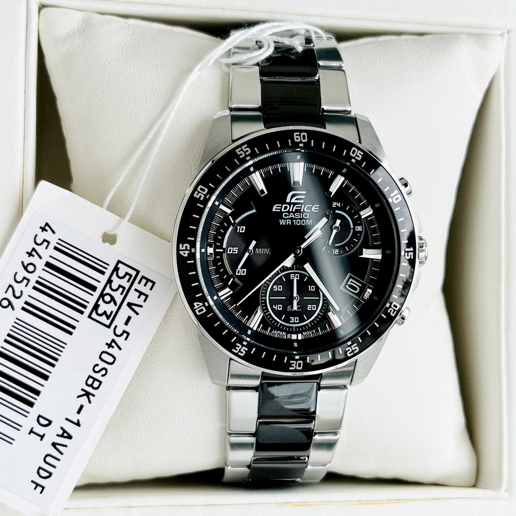 Đồng hồ Nam Casio Edifice EFR 540SBK-1A Dây thép Demi đen Bảo hành 5 năm Hyma watch
