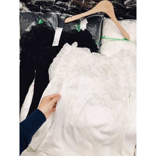 Áo len tăm trễ vai bèo 2 màu cho nữ