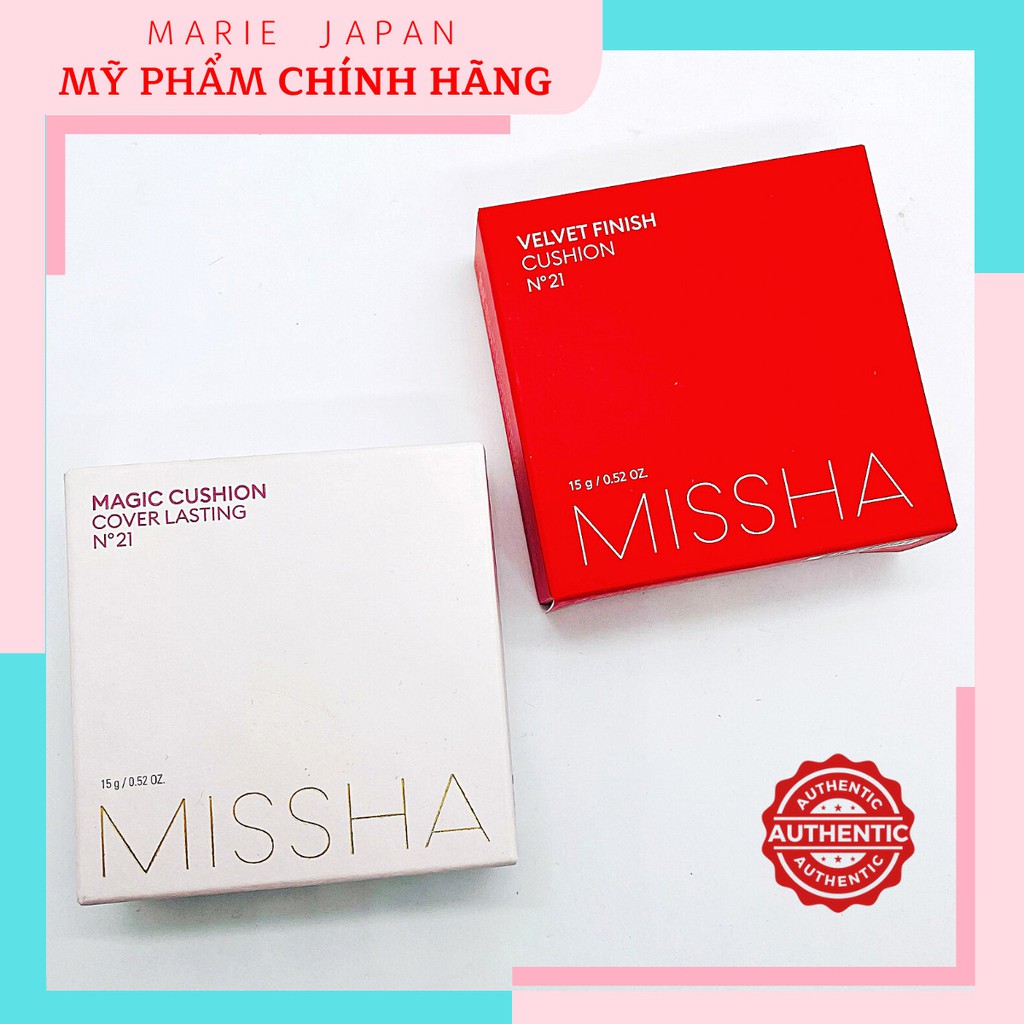 Phấn Nước MISSHA Siêu Che Khuyết Điểm Nâng Tông Chống Nắng Cushion (No.21, 23)