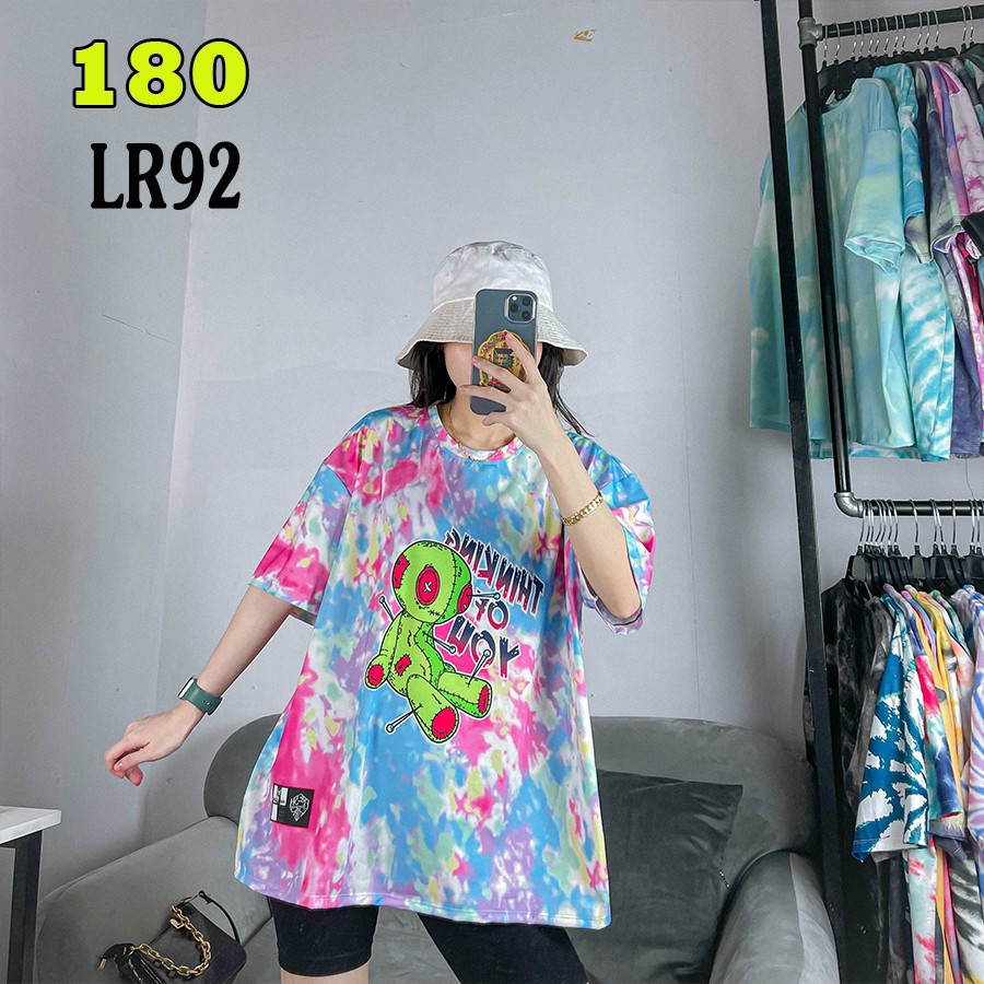Áo thun loang màu 𝑭𝒓𝒆𝒆𝒔𝒉𝒊𝒑 Áo phông unisex LR92 vải cotton xượt poli co giãn thấm hút tốt, không xù lông
