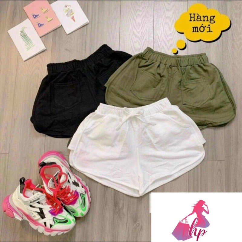 quần sọt nữ thể thao 4 túi cotton da cá thoáng khí