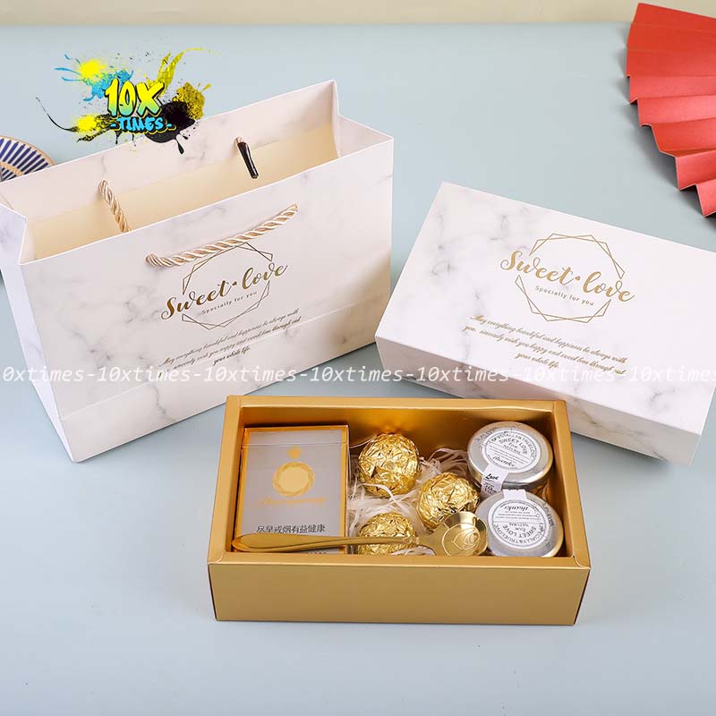 set túi hộp quà 16*9*5cm đựng son nước hoa trang sức phụ kiện  socola  tặng sinh nhật bạn gái bạn trai đối tác,valentine