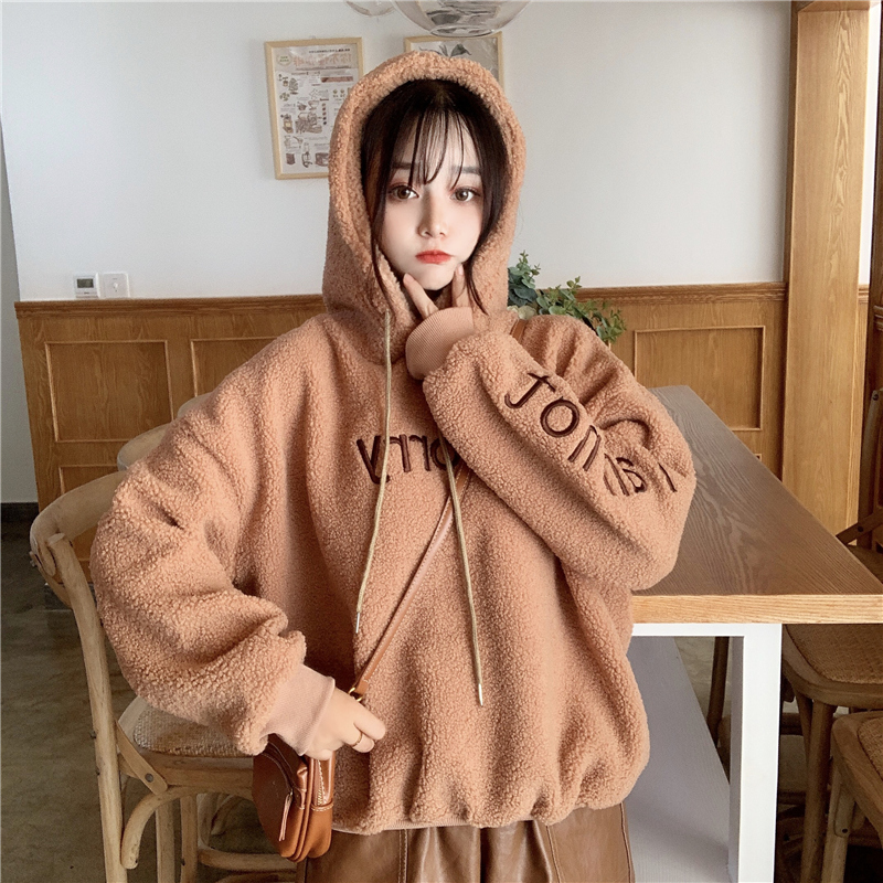 Áo Hoodie Tay Dài Dáng Rộng Thời Trang Cho Nữ