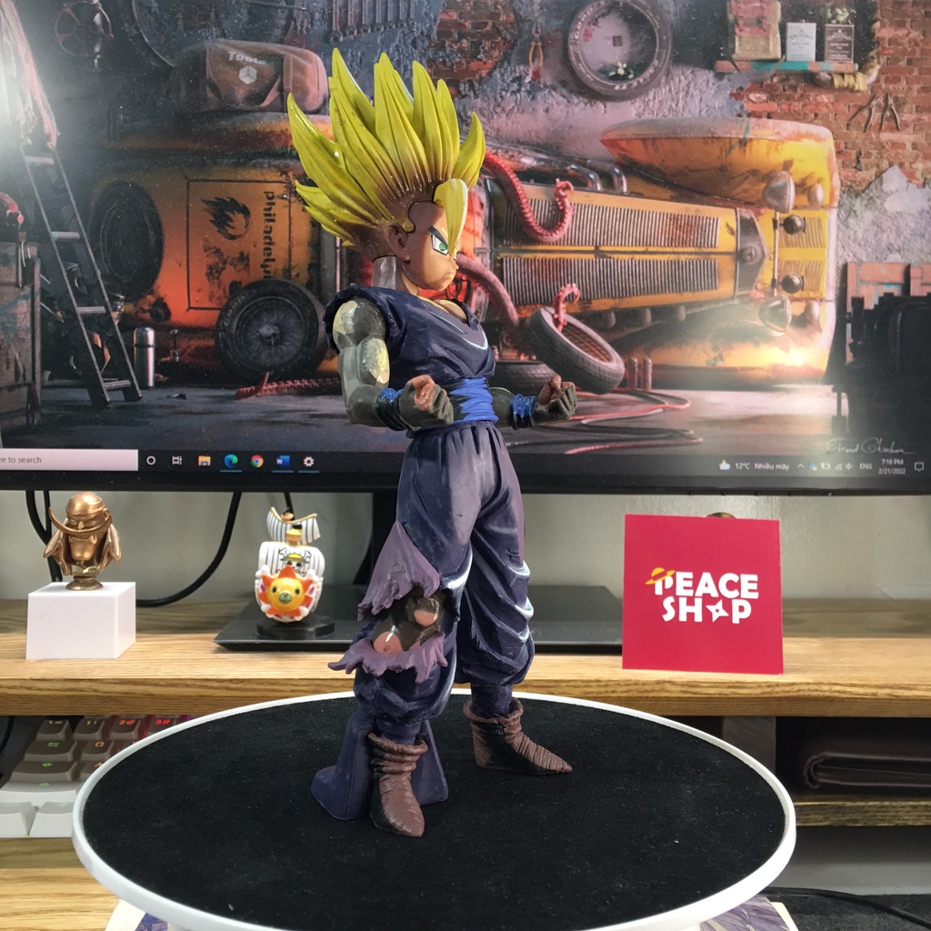 Mô hình Gohan 2D Dragon Ball Z  22Cm Anime Manga Bảy viên ngọc rồng Decor trang trí bàn học bàn làm việc phòng ngủ MH29