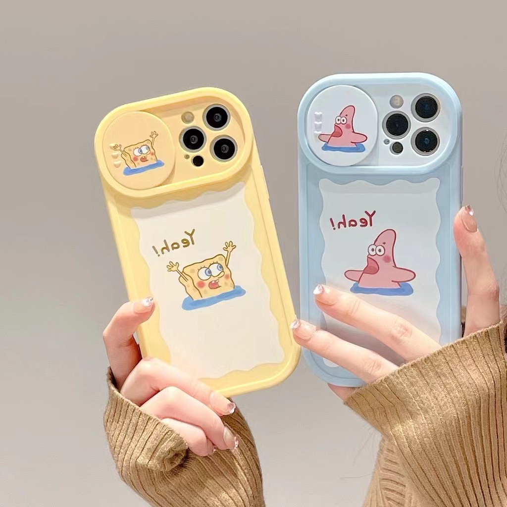 Ốp Điện Thoại Họa Tiết Spongebob Cho Iphone Xs Max Xr 11 12 13 Pro Max Soft shell shockproof and fall proof