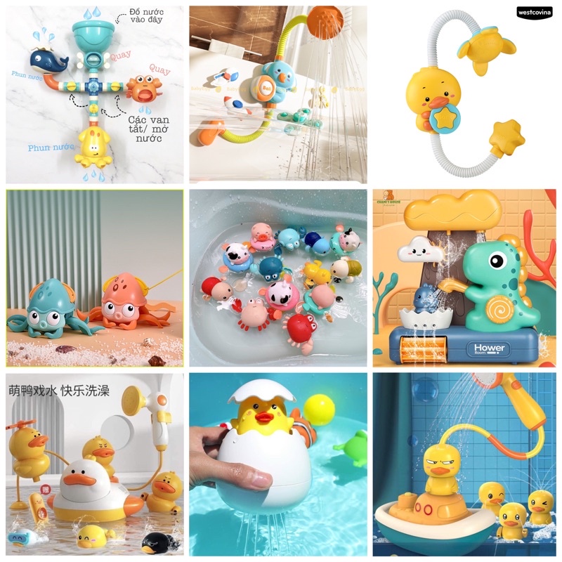 Đồ chơi nhà tắm cho bé - Link tổng hợp nhiều đồ chơi nhà tắm vui nhộn