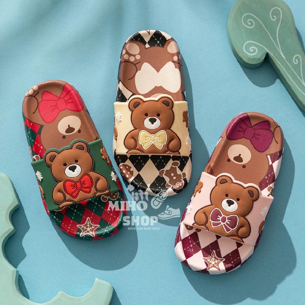 SALE Dép Quai Ngang Gấu Nâu Cực Đẹp Cho Bé Trai Bé Gái