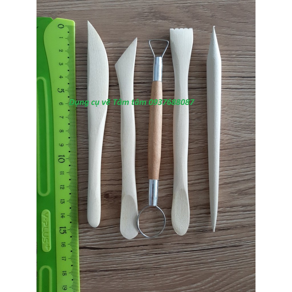 -Bộ Nạo tượng nhỏ , Nao đất sét, dụng cụ nặn đất sét-