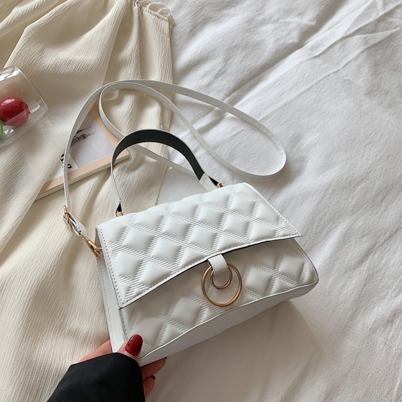 Túi Đeo Chéo Một Bên Vai Hình Vuông Họa Tiết Kim Cương Phong Cách Âu Mỹ Mới 2022 Cho Nữ