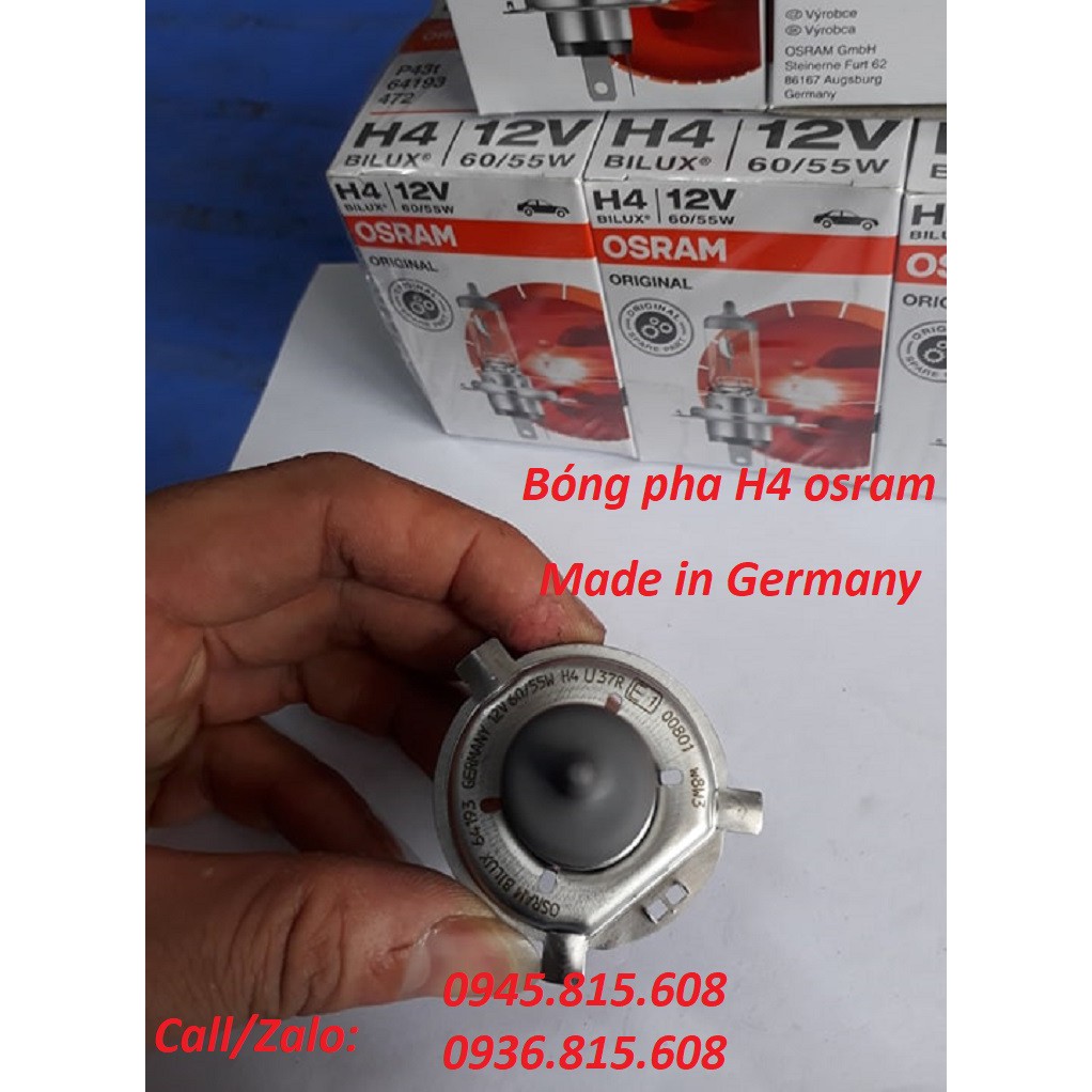 Bóng pha ô tô H4 OSRAM 12V-24V. Bóng đèn H4 12v-24v