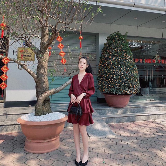 [Mã FAXANH1505 giảm 10K đơn 50K] Đầm lụa tầng tay lỡ ( hình chụp thật) | BigBuy360 - bigbuy360.vn