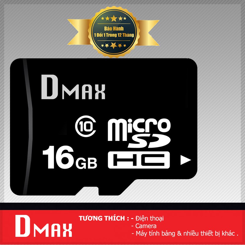 Thẻ nhớ 16GB Dmax Micro SDHC class 10 thumbnail