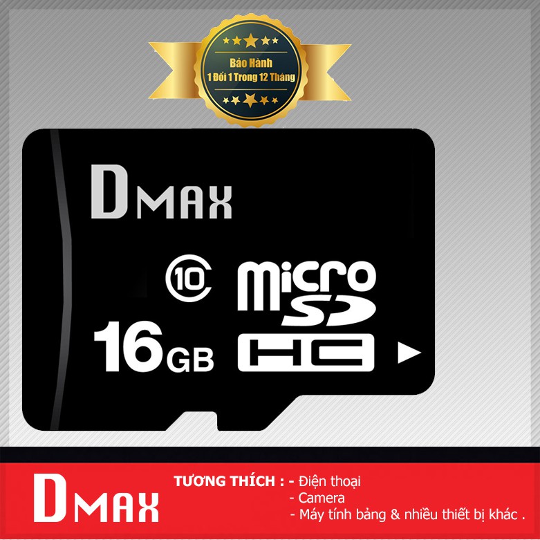 Thẻ nhớ 16GB Dmax Micro SDHC class 10 | WebRaoVat - webraovat.net.vn