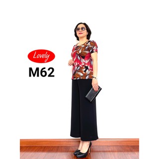 2021 Áo Lụa Hàn Châu Tay Ngắn Cho Tuổi Trung Niên Họa Tiết Cực Đẹp Cho Bà, Cho Mẹ (M62-M67)